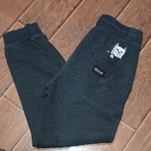 Ripndip Blue Gray Lord Nermal Cat Sweatpants (Unisex S)